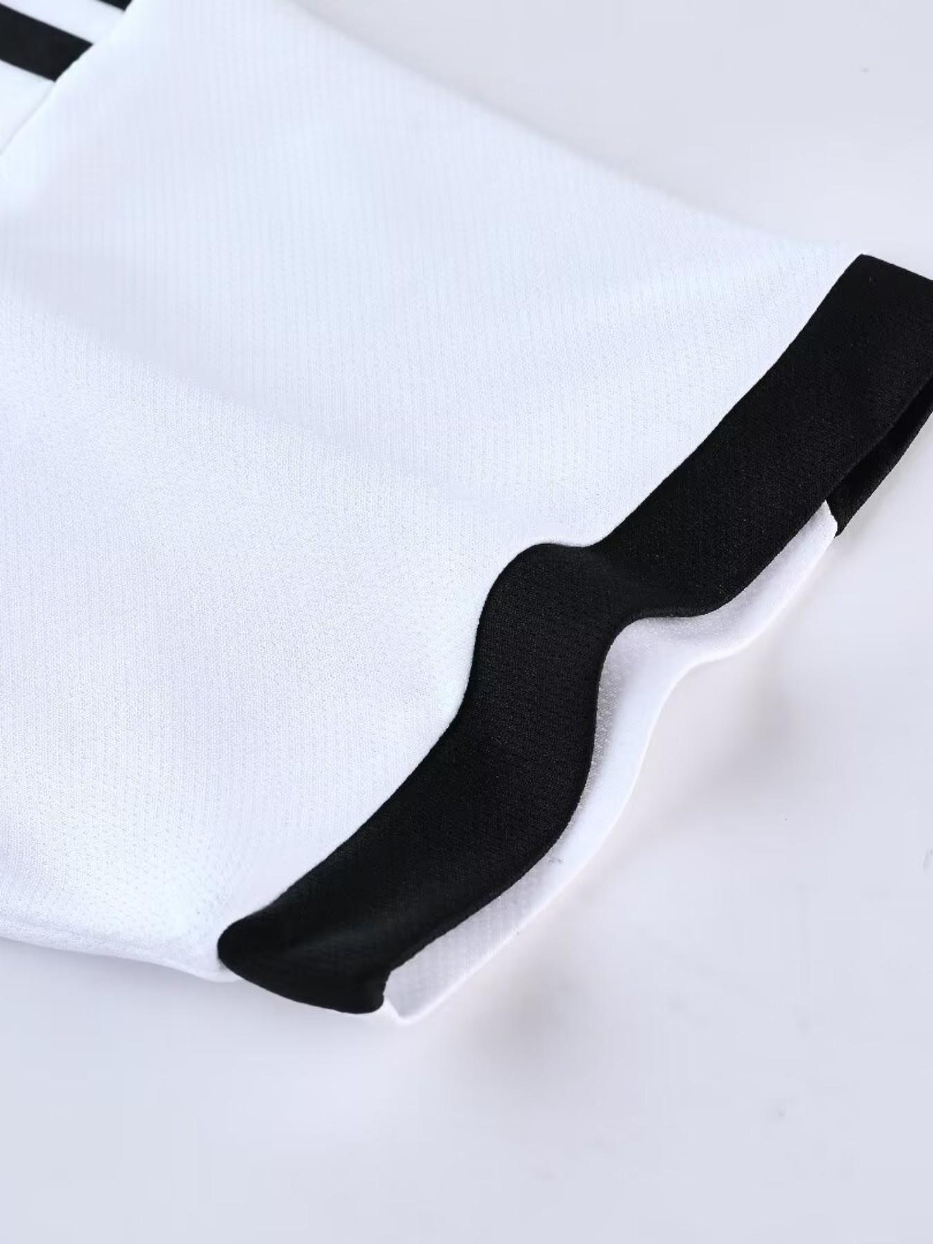 Kids' Breathable Sports Set, Messi 10 Fan Stripe Football Jersey, Christmas Gift for Boys & Girls, Training Wear Short Sleeve & Shorts