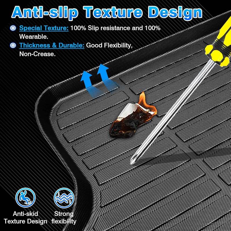 Canvcle Custom Fit Floor Mats for Nissan Sentra 2014-2019 All Weather TPE Black 1st & 2nd Row Heavy Duty Eco-Friendly Anti-Slip