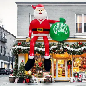 Christmas Inflatable Outdoor Decoration, Giant Christmas Inflatable Santa Claus Decor, LED Outdoor Christmas Inflatable for Yard Roof