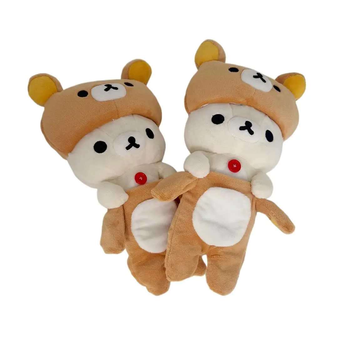 Cos Korilakkuma Cosplay Rilakkuma Plush Toys White Rilakkuma wearing Korilakkuma hat Stuffed Doll Exquisite Bear Peluche Gifts