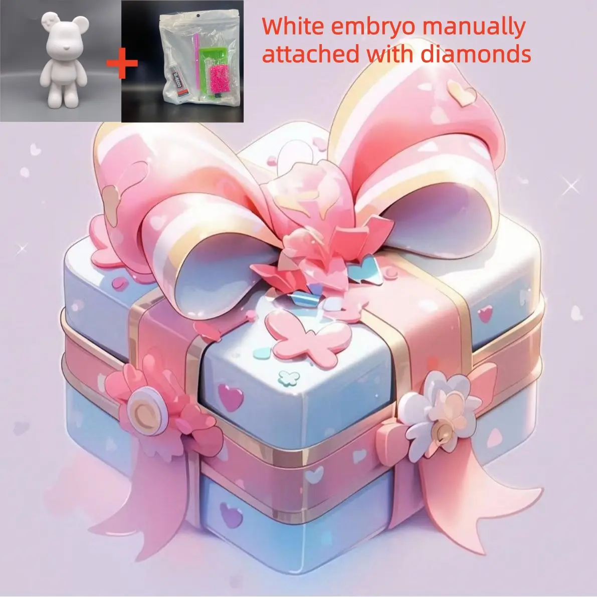 Shimmering DIY Rhinestone Bear, Resin Craft, Handicraft, Handmade Crafts, Perfect for Valentine's Day and Christmas Gifts, Kids' Gift, Enhances Manual Skills