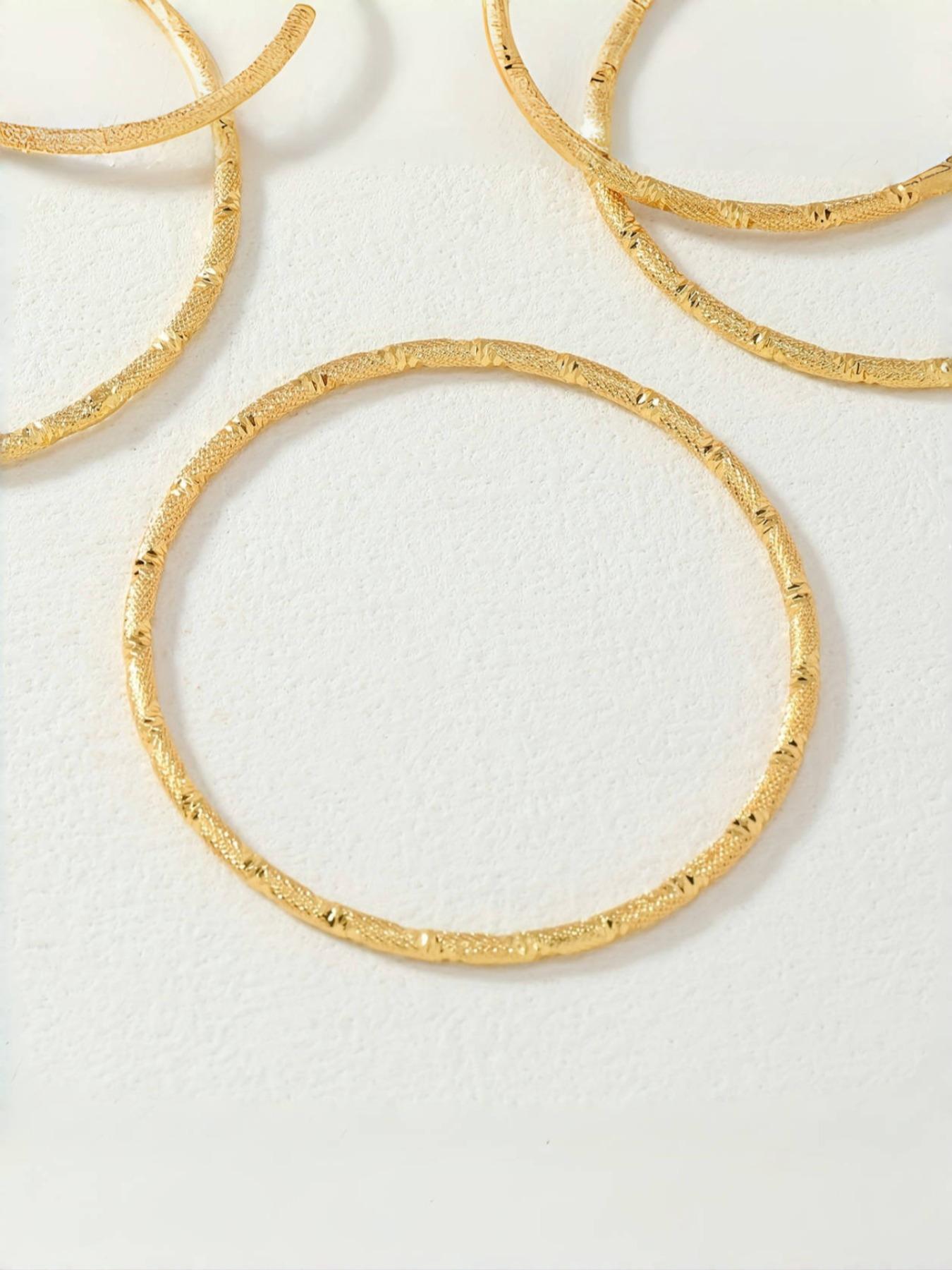 Vintage Luxury Brass Bangle Set, Elegant Fashion, Trendy Stack Bangle, Elegant Minimalist Bangle, Suitable for Daily Wear and Weddings, Valentine's Day Gift, Slim Wrist Fit, Bracelet Set, Stackable Bracelets