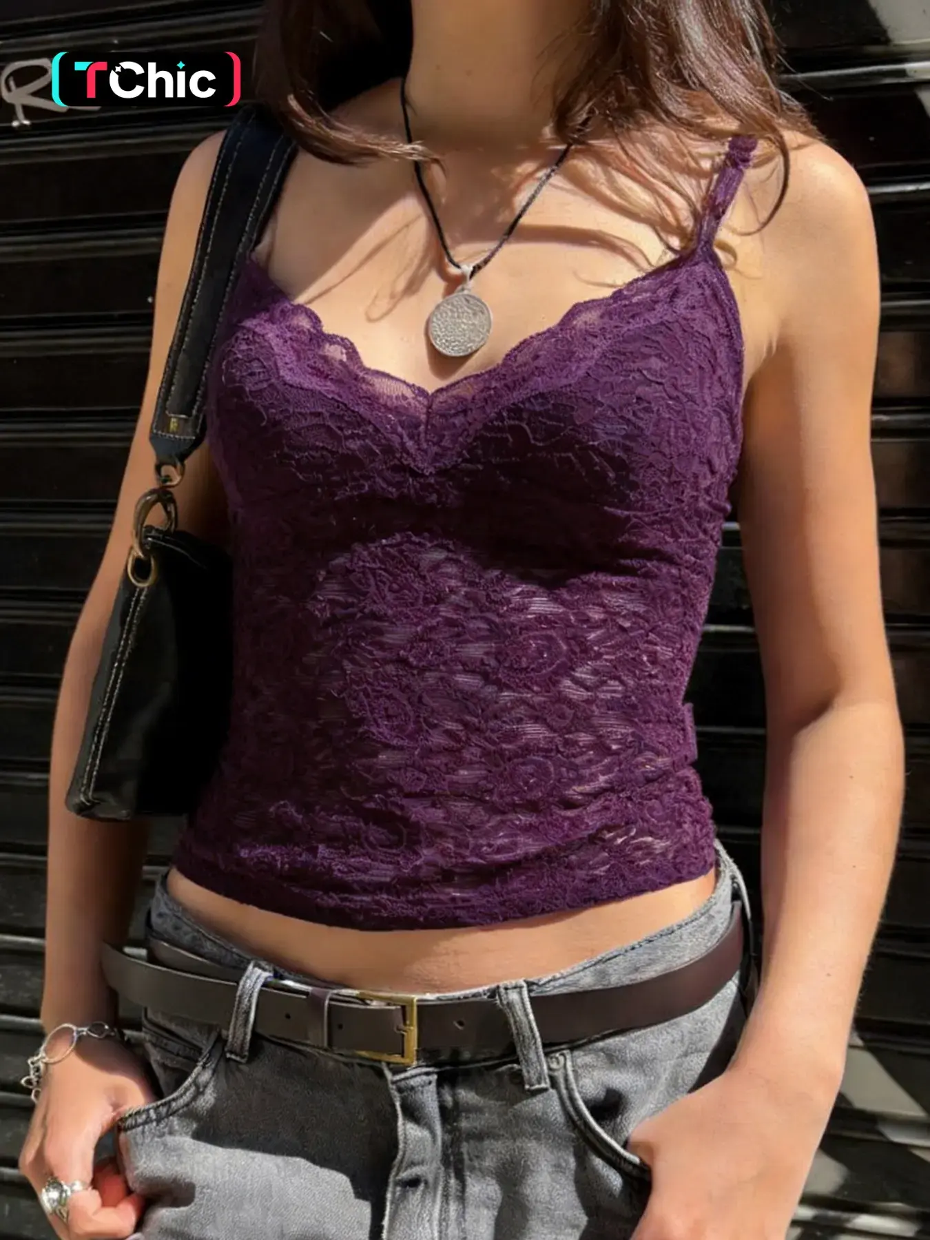 Vintage Bodycon Lace Halter Top Sleeveless Short Semi-Transparent Deep V Backless Adjustable Spaghetti Straps Summer New Sexy Cropped Tank Tops Vest for Women Womenswear
