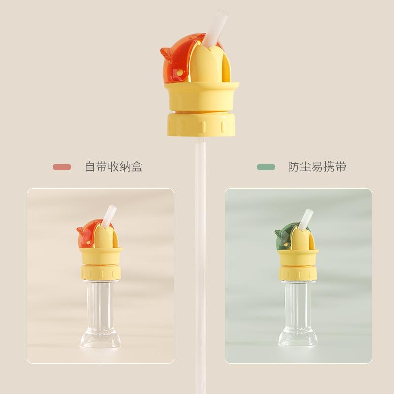 Kids' Water Bottle Spout Adapter Cap with Straw, Water Bottle Spout Adapter, Universally Compatible with Juice and Water Bottles, Portable Juice and Water Bottle Straw Cap, Leak-Proof Straw Cap, Suitable for Toddlers and Children, Beverage Accessory.