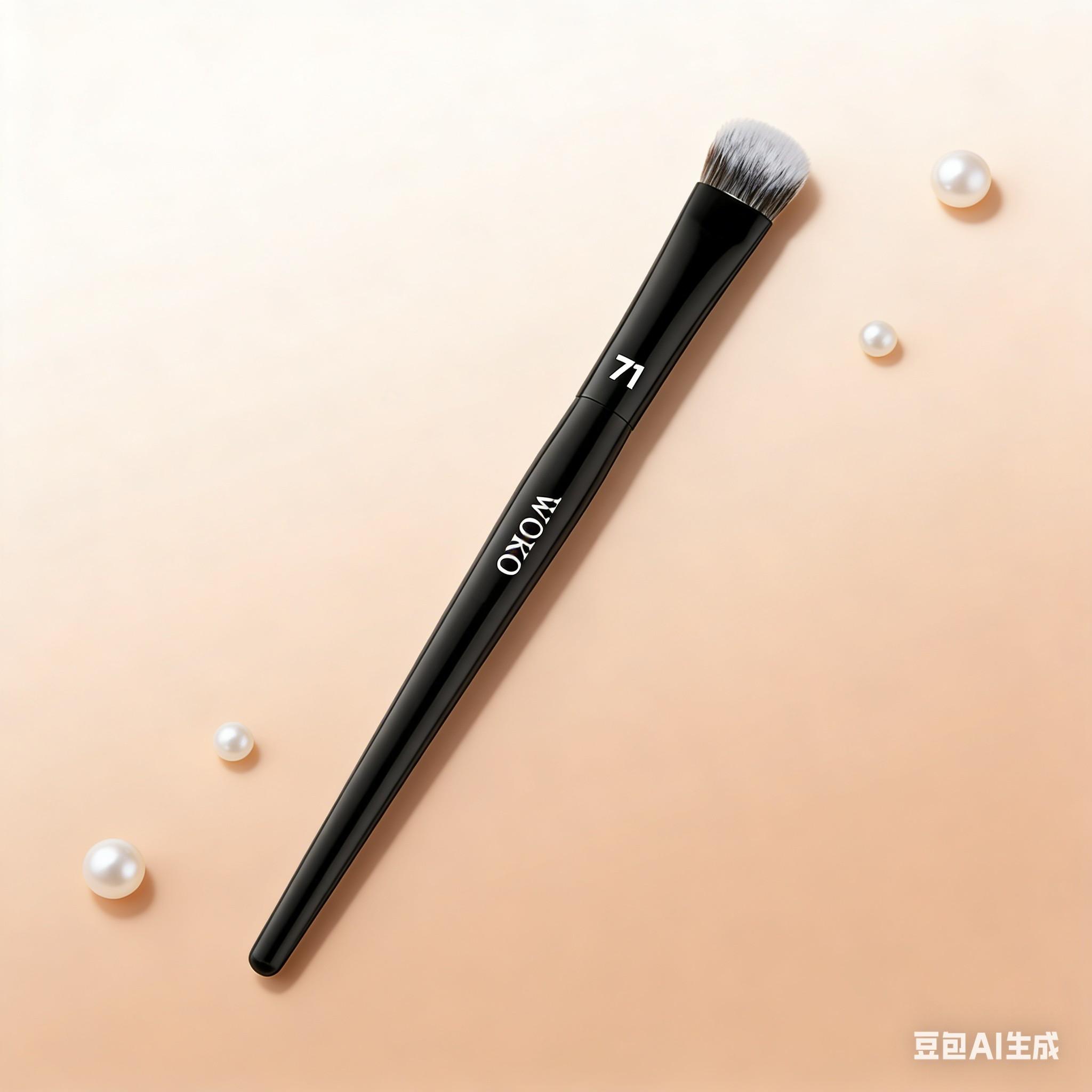 Pro71 Angled Concealer Brush, Buildable Coverage, Professional Concealer Blending, Liquid Cream Makeup Tool, Ideal for Precision Application