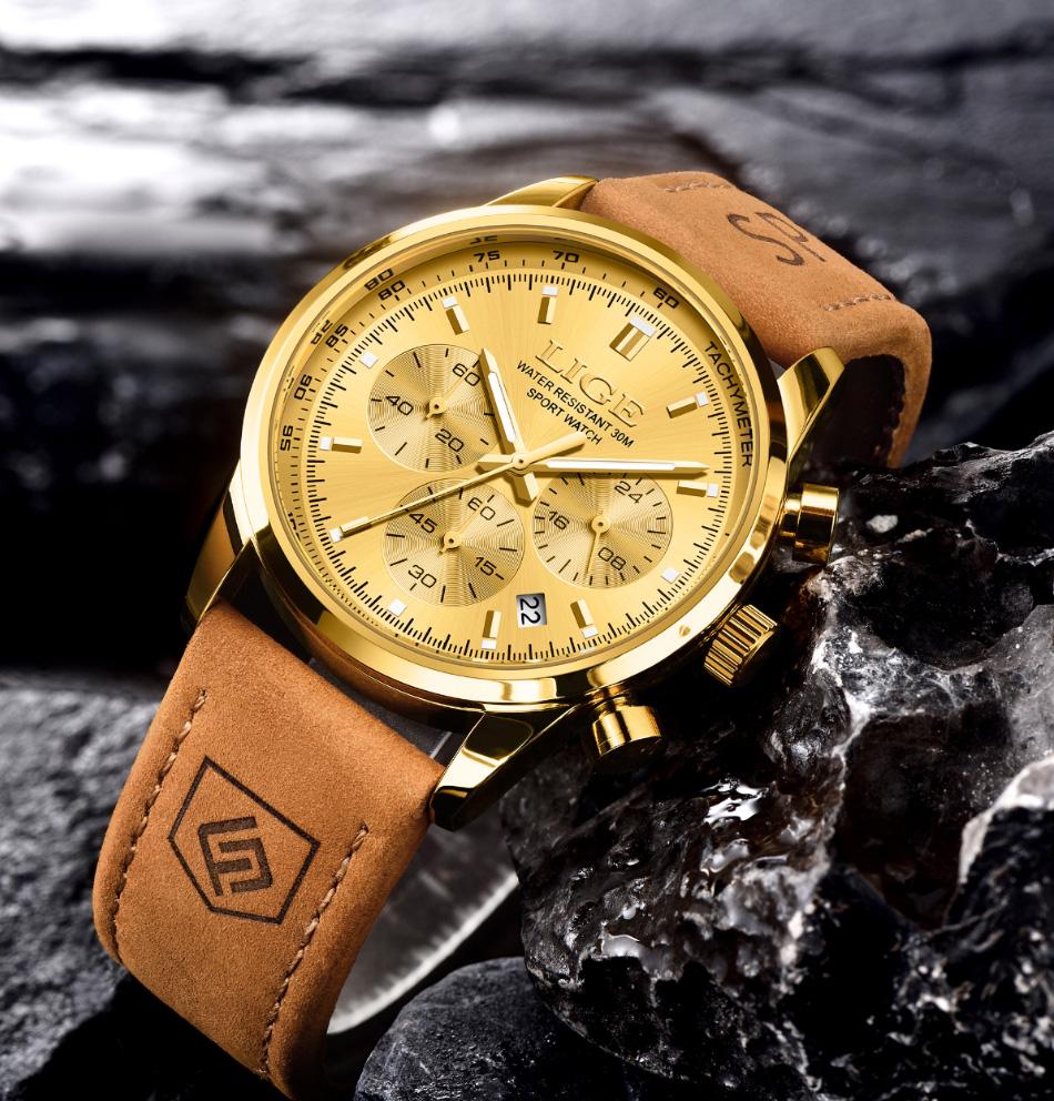 Sports waterproof watch Fashion quartz watch Panda eye men's watch