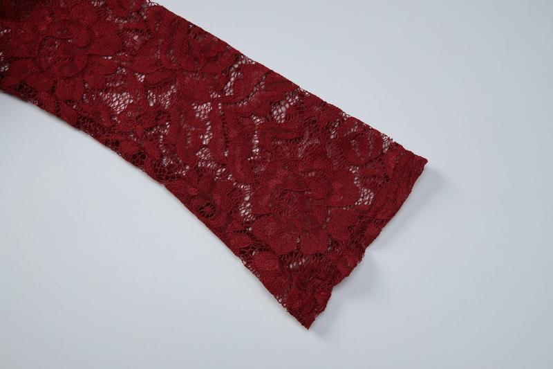 Women's Solid Contrast Lace Long Sleeves Split Thigh Bodycon Cocktail Dress, Square Neck Ruched Cut Out Backless Lace-up Plain Slit Maxi Dress, Elegant Party Club Date Evening Gown Daily Casual Long Dresses For Ladies Spring & Fall Clothes Wear