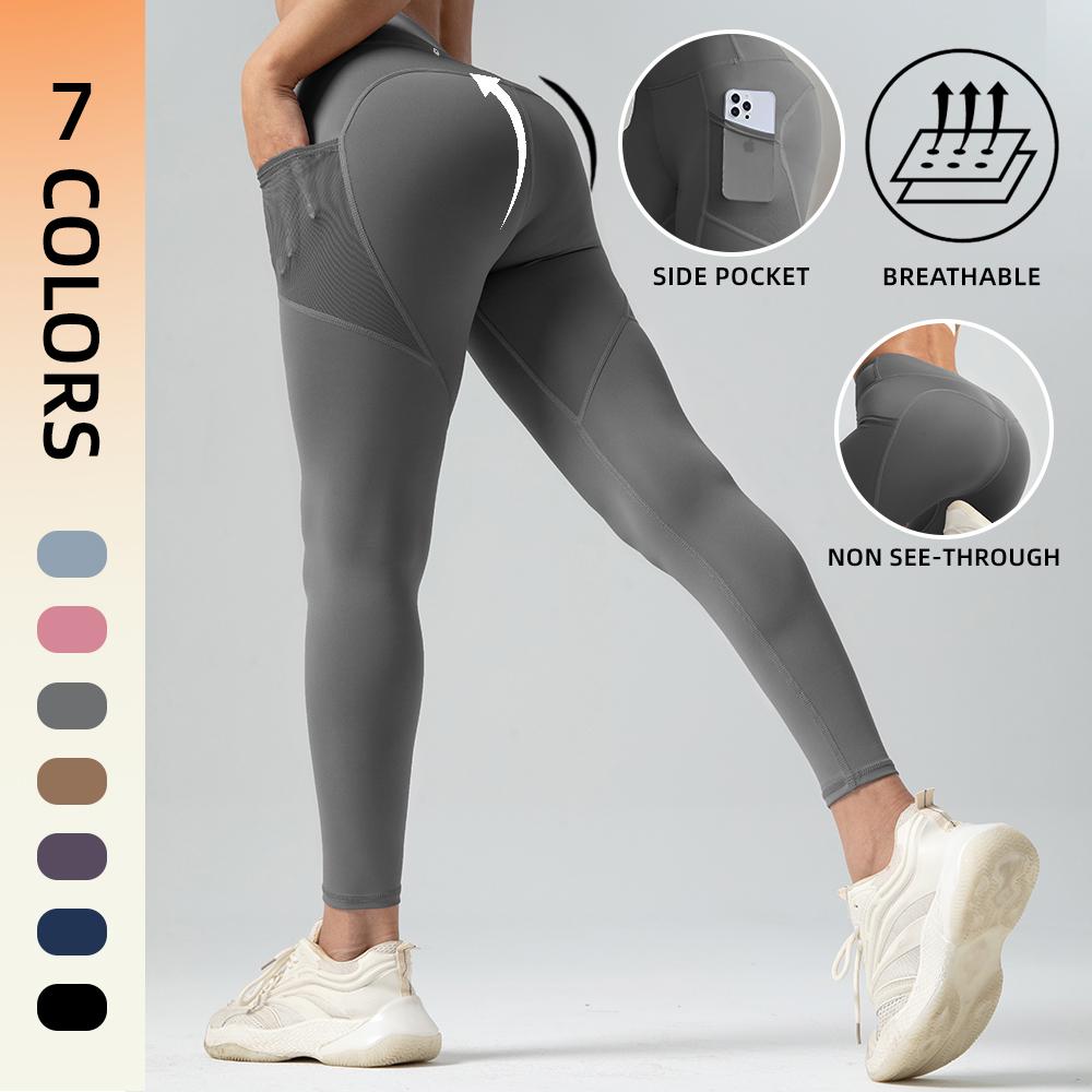 Women's High Waist Solid Side Pocket Shaping Training Leggings.,Air-Butter 3.0 Fabric,Tummy Control,High Stretch UltraSculpt Leggings,  Butt Lifting Yoga Legging,Spring Outfits 2025