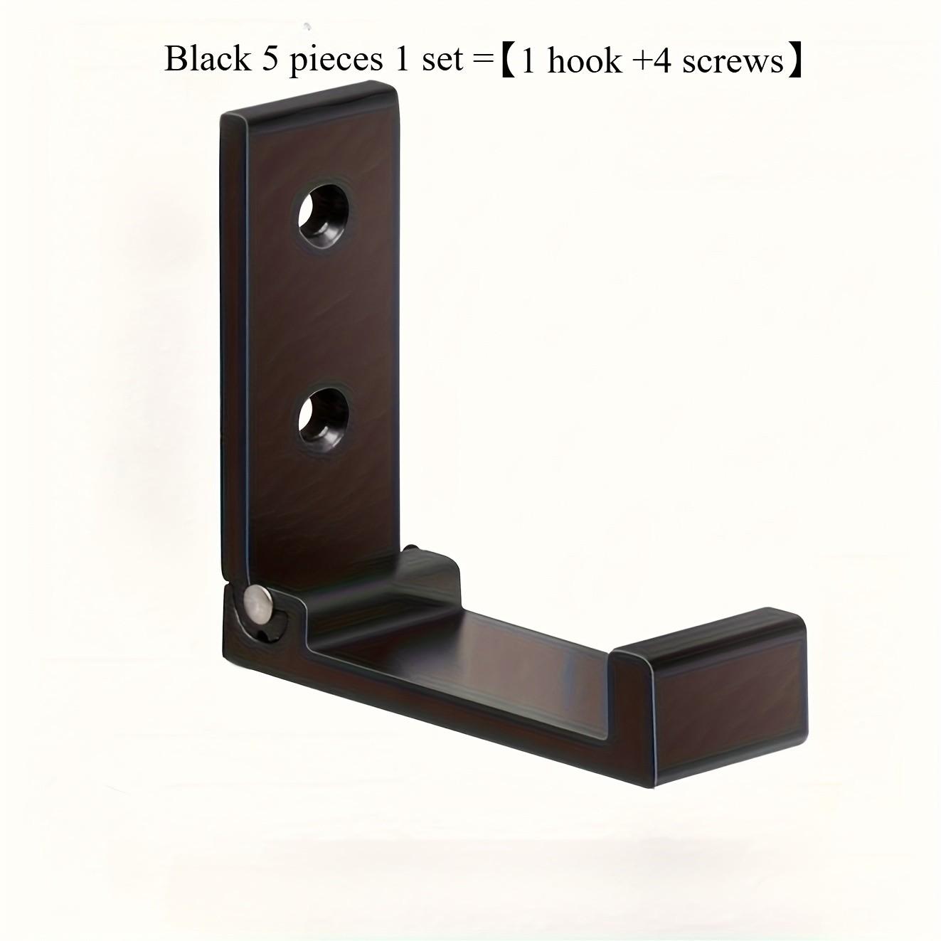 3pcs Wall-Mounted Rust-Resistant Aluminum Alloy Folding Hangers, Heavy-Duty Metal, Suitable for Clothes, Towels, Hats, Bags, Fitness Equipment