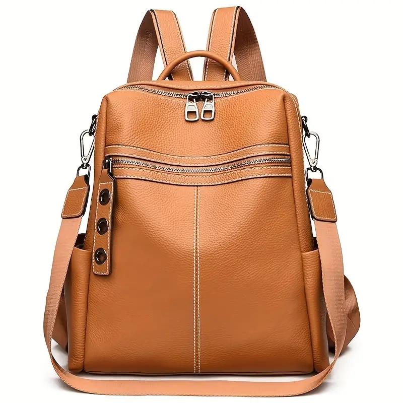 【Local Delivery】Maxoner  Premium Genuine Leather Backpack Purse - Versatile Convertible Design for Women, Timeless Fashion Shoulder Handbag, Travel Bag, Satchel Sling Anti Theft Luxury Waterproof Accessory Soft Durable Converter