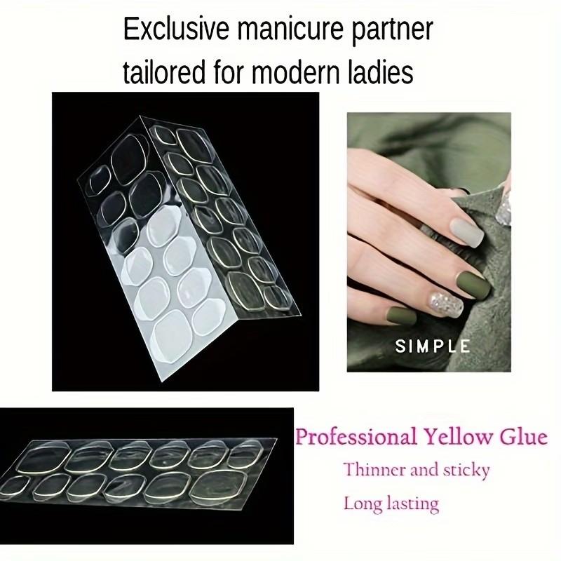 24pcs Short Square Shape Nail Art Set, Nail Art Supplies, Nail Art Designs, Elegant Sunflower Design Dot Stripe French False Nails, Spring Summer Fashion Removable Press-On Manicure Kit