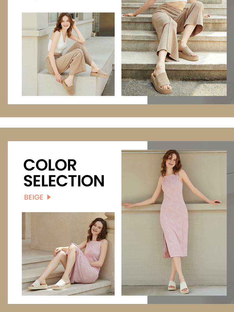 Athlefit Women's Slip On Platform Sandals Comfortable Open Toe Flatform Chunky Sandals Walking Shoes Girl Footwear Summer