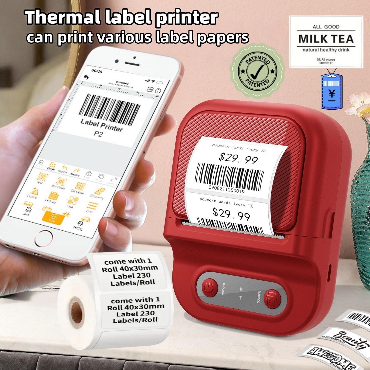 Multi-Functional Wireless Portable Mini Thermal Printer, Prints Worksheets, Labels, Photos, Text, USB Charging, Ideal for Home, Office, School