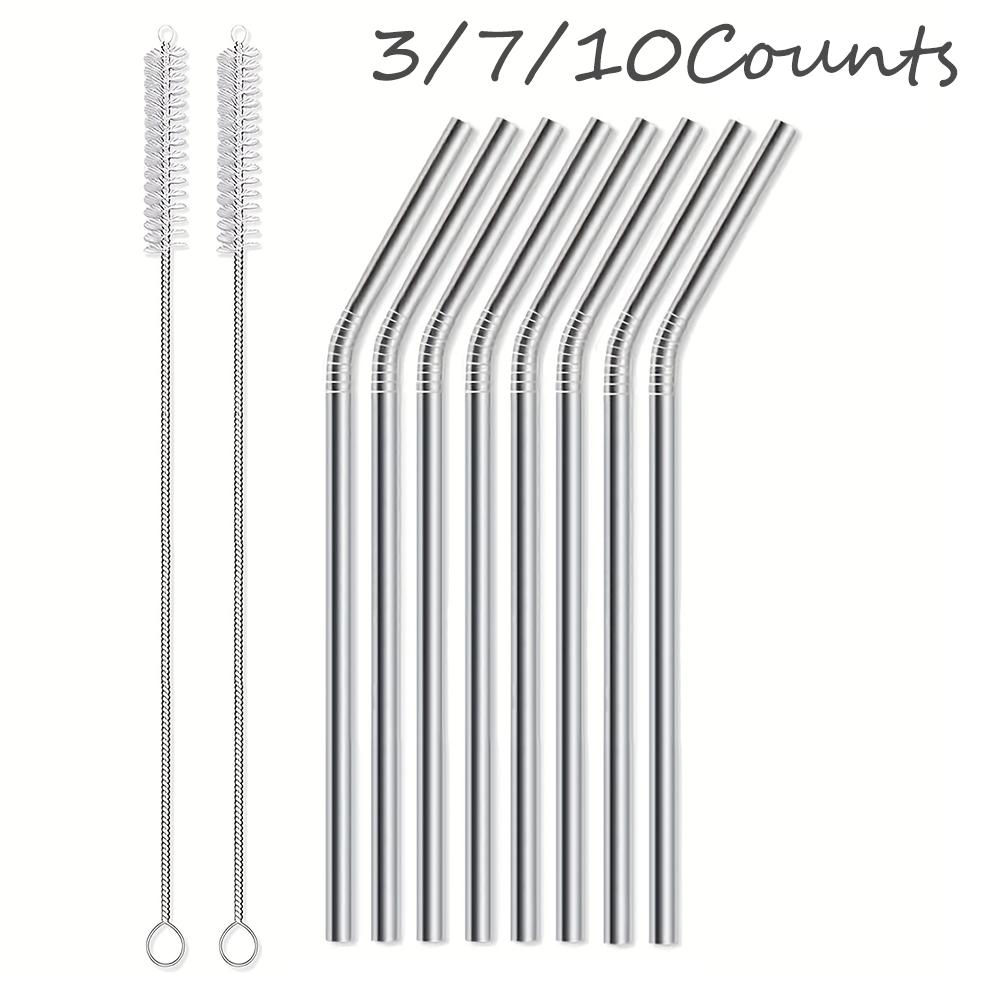 Reusable Straw and Brush Set, 304 Stainless Steel Straws for 20oz Tumblers, 8.5 Inch Straws for Cocktails/ice Tea/milkshakes, Dishwasher Safe