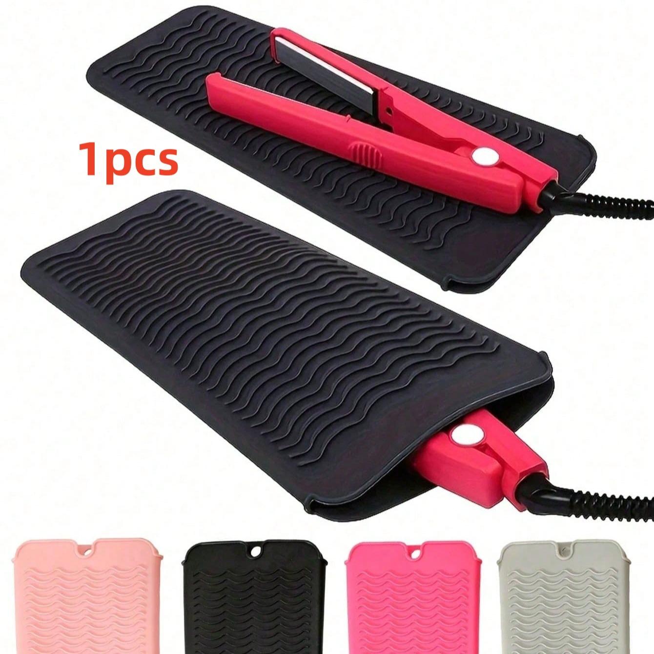 Organic Silicone Heat-Resistant Pad, Hair Straightener Storage Bag, Mini Iron Pouch, Curling Wand Holder, Travel Makeup Brush Rack