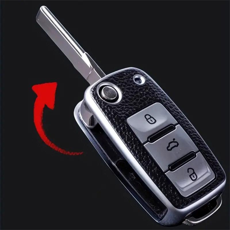 For Volkswagen for Vw Model Car Keycase, for Protecting for Magotan for Polo for Golf for Passat for Tiguan for Jetta for Lavida for Skoda, Durable Keycase Cover, Key Fob Protector, Car Interior Accessory, Car Key Holder