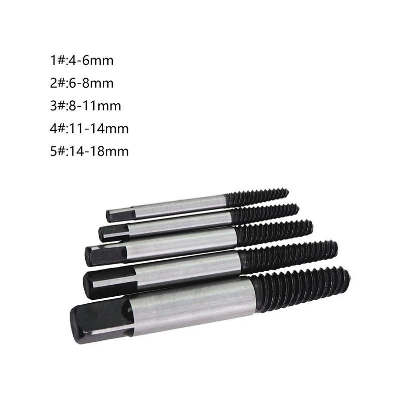 Advanced Screw Removal Kit, 5-Piece Set, Easy Extraction of Damaged Screws, Bolts, Pipes, Ideal for Woodworking & DIY Projects