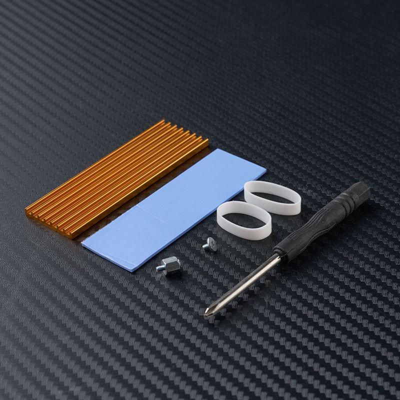 M.2 SSD Heatsink Cooling Heat Sink With Thermal Silicone Pads And Mounting Screws For Solid State Drive