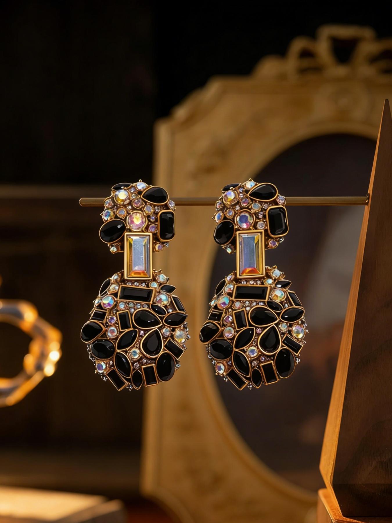 1 pair of fashionable and elegant flower shaped earrings, suitable for daily commuting, vacation and dating, and also a surprising and exquisite small gift.