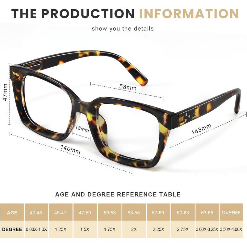 RESJOK 3 Pack Classic Square Frame Reading Glasses for Women Men - Blue Light Blocking Readers ,Anti-Blue Light Glasses for Reading and Working,Anti Glare/Eyestrain Spring Hinge