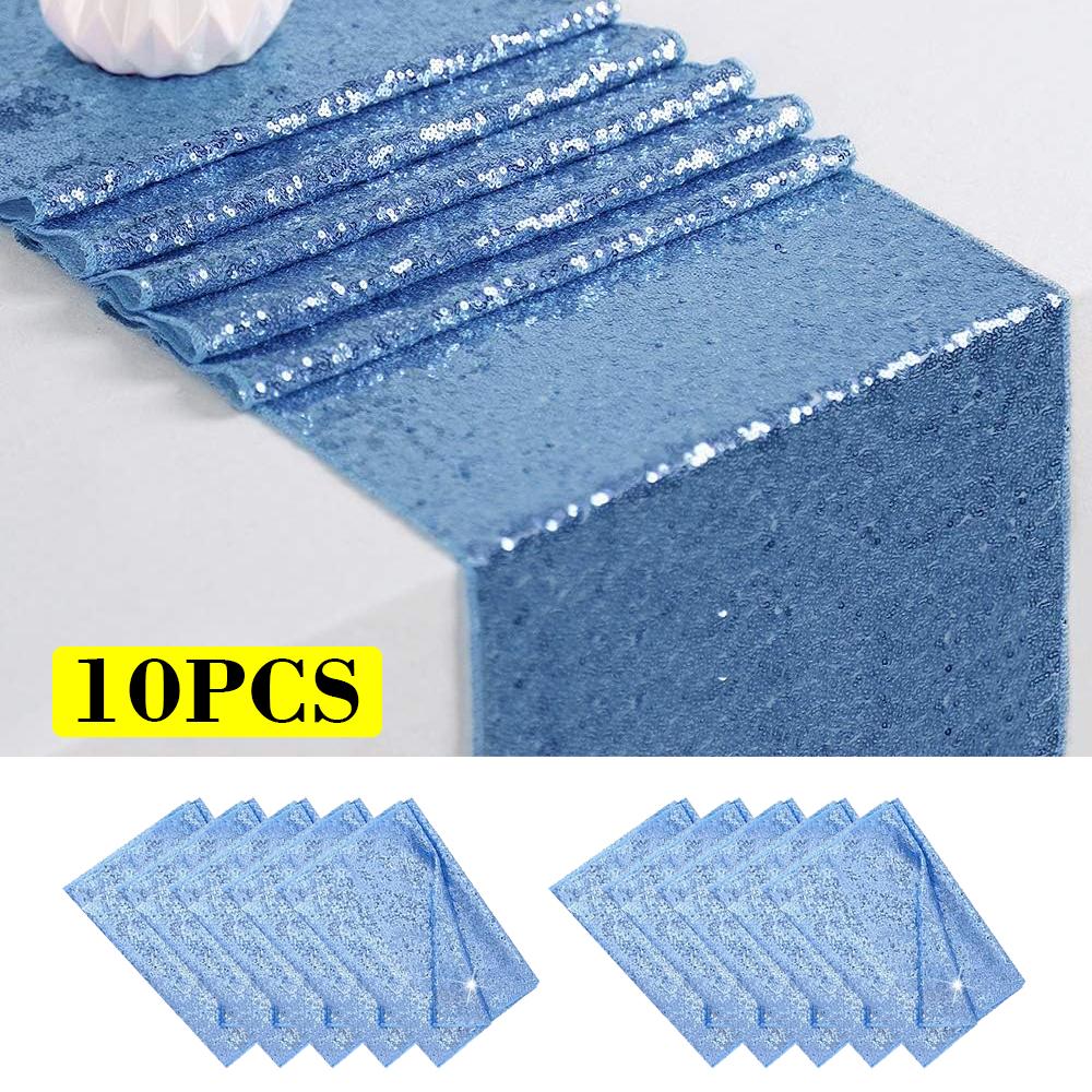 10 Pcs-12x72 Inches Sequin Table Runner, Turquoise Glitter Table Runner for Birthday Party Supplies Wedding Engagement Baby Shower Holiday Celebration Event Decorations 10 Pcs-12x72 Inches Sequin Table Runner, Turquoise Glitter Table Runner for Birthday Party Supplies Wedding Engagement Baby Shower Holiday Celebration Event Decorations
