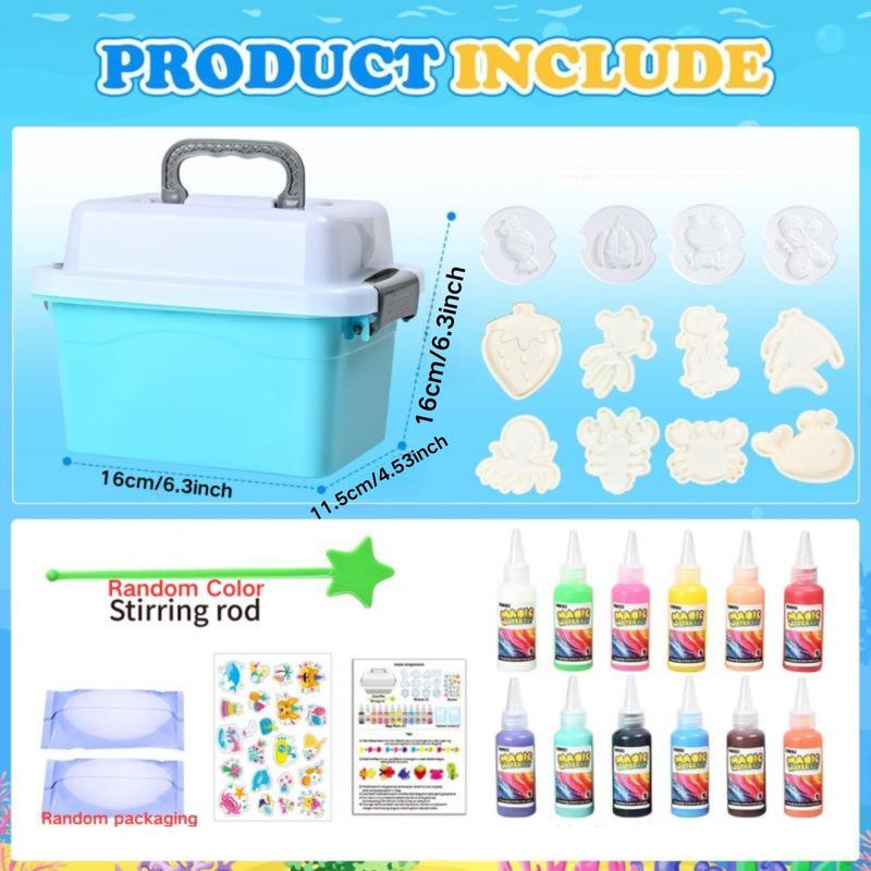 Kids Hydrogel Kit Summer Magic Set, Water Pet Slime Toy Making Kit, Creative Children Crafts, DIY Soft Foam Craft, Ages 6-8 Years Old