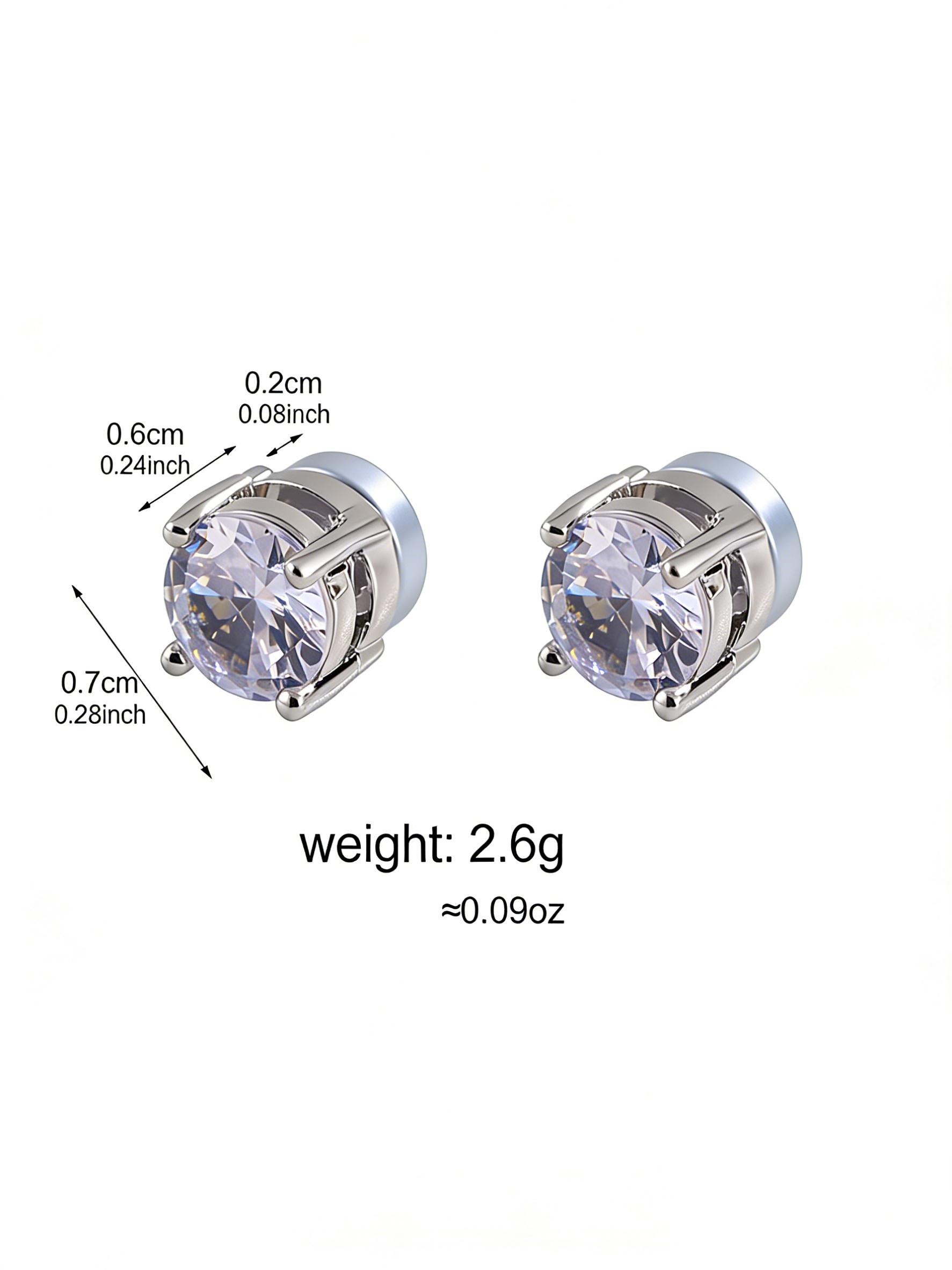 4pcs Magnetic Plated Set for Men and Women, Comfortable to Wear All Day, Perfect Gift for Birthdays and Holidays, Magnetic Stud Earrings