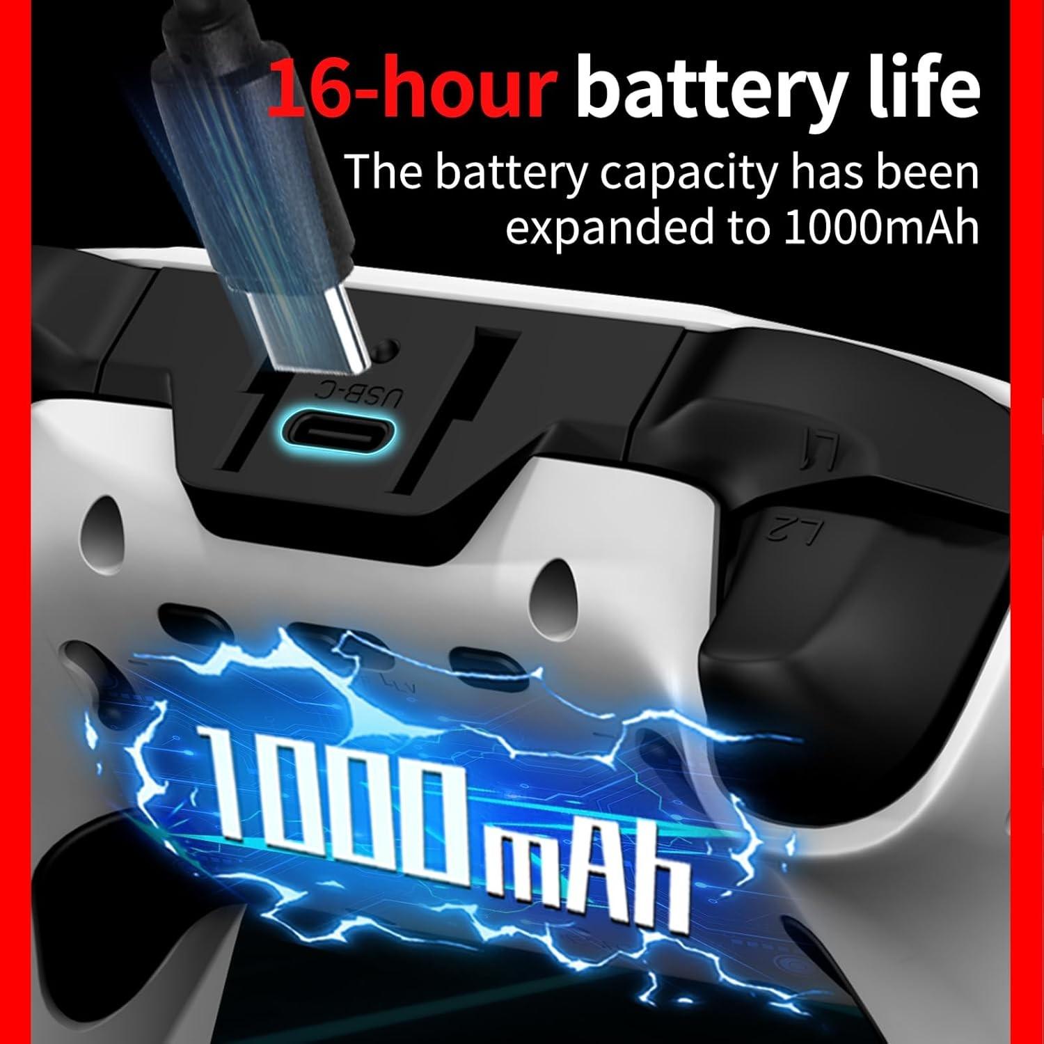 Nbcp Wireless Game Controller for P5 PC iOS Android, Dual Vibration Hall Trigger, Gyroscope Support, RGB Light Adjustment