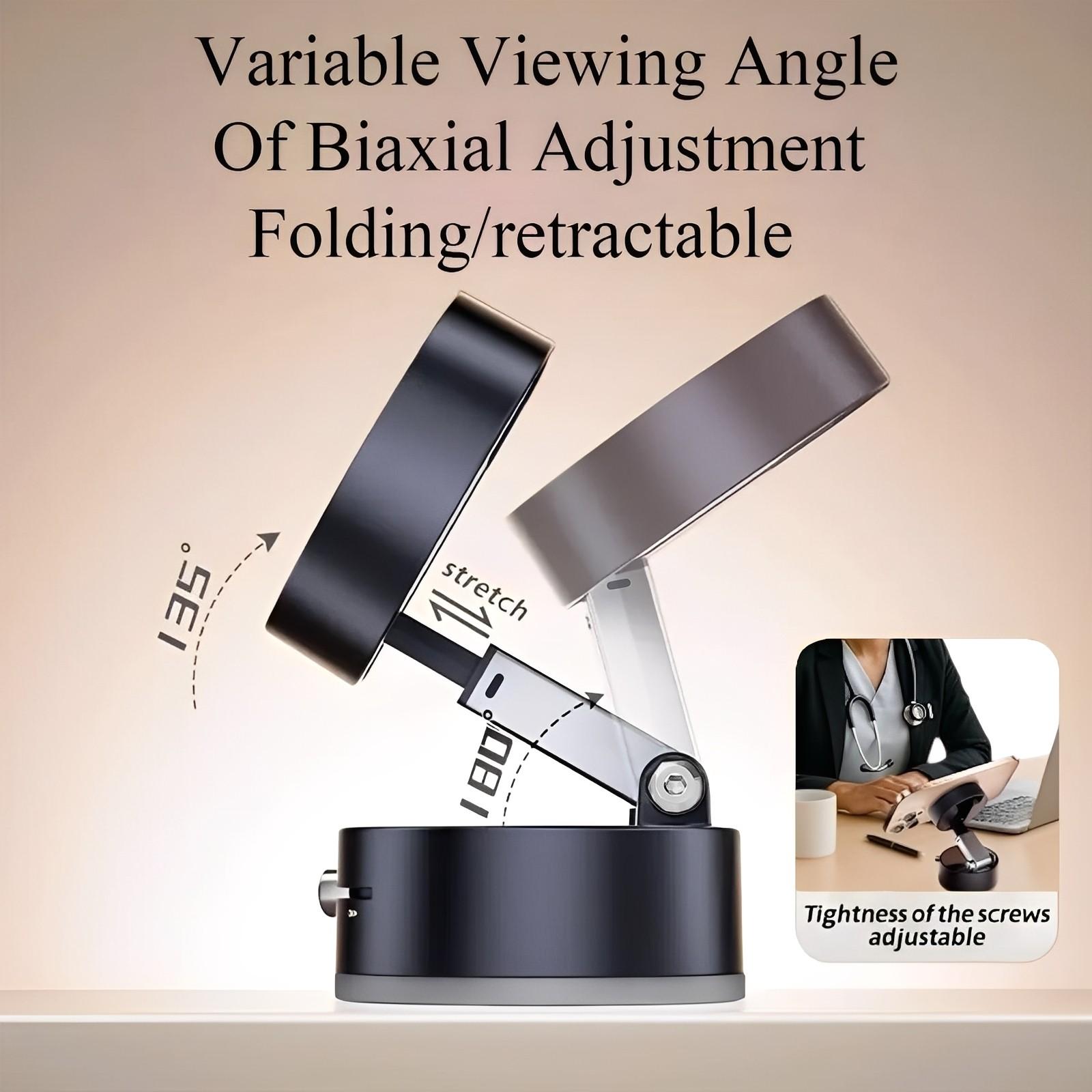 Universal Vacuum Suction Magnetic Phone Holder for Home Kitchen Bathroom and Travel Portable Foldable Mobile Phone Stand for All Smartphones