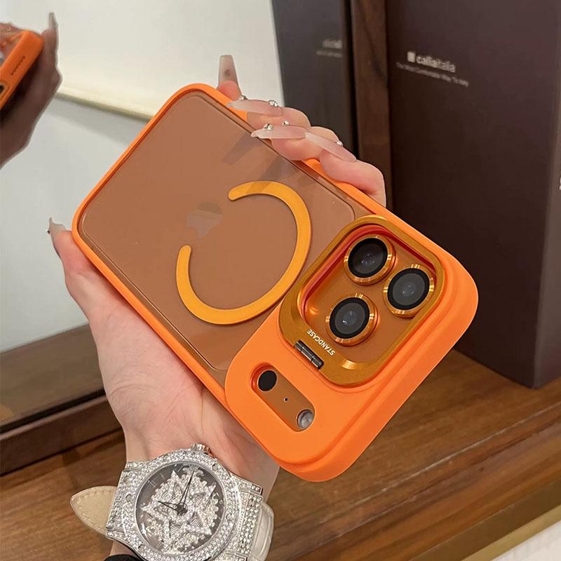 Magnetic Shockproof Phone Case with Stand, Casing, Built-in Kickstand Protective Phone Cover, Protection, Phone Accessory Compatible with iPhone 17 Air 16 15 14 13 12 11 Pro Max Plus #GLOBAL PICKS