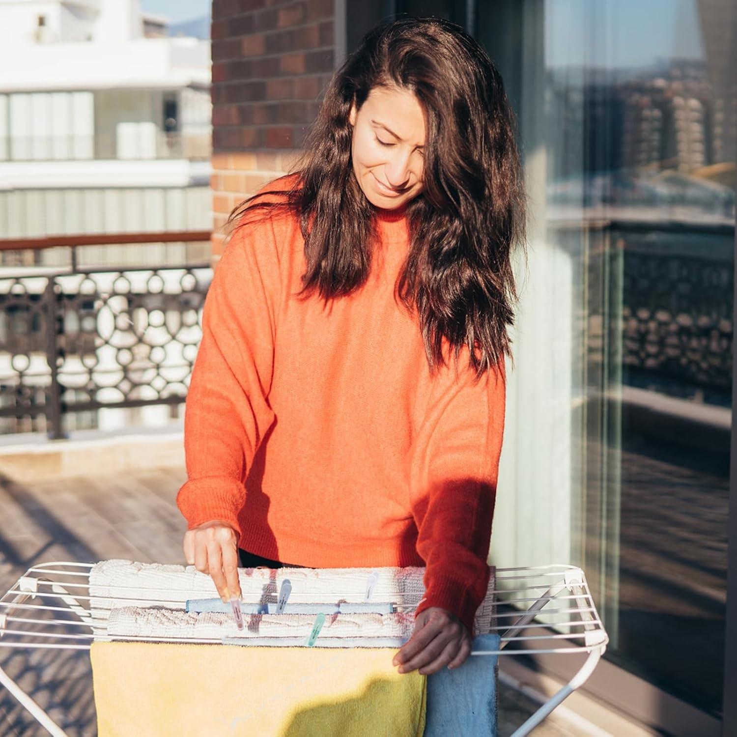 Laundry Clips, 2.0 Inch Spring Clamps, Randomly Selected Colors, Small Size with Storage Bag, Ideal for Laundry & Home Use