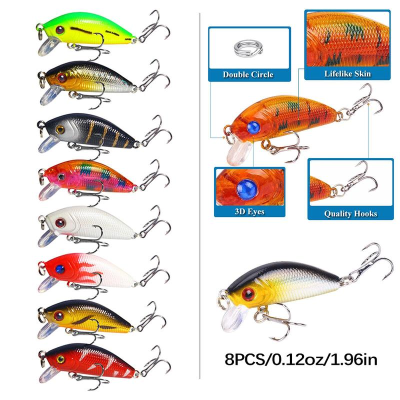 97PCS Fishing Lures Kit Mixed Including Minnow Popper Crank Baits with Hooks for Saltwater Freshwater Trout Bass Salmon Fishing 97PCS Fishing Lures Kit Mixed Including Minnow Popper Crank Baits with Hooks for Saltwater Freshwater Trout Bass Salmon Fishing