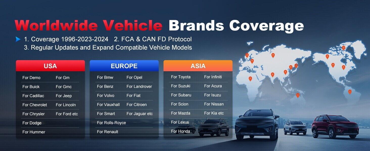 XTOOL D6S Car OBD2 Scanner Full System Diagnostic Scan Tool, CAN FD, 30+ Resets, Lifetime Free Updates Autos Vehicle Automotive