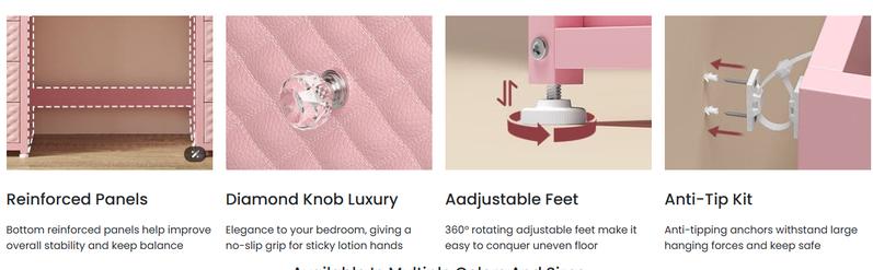 Sikaic Makeup Vanity with 11 Drawers and 6 Open Shelves Pink Modern Dressing Table with 3 Color Modes Lights, Power Strip and Storage high quality