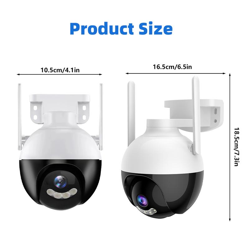 5G Outdoor Camera , 2.4G Smart 360 PTZ WiFi Cameras for Home Security Outside, Home Security Cameras with AI Detection, Color Night Vision, 24/7 Recording, Audio Pick-up, Waterproof, 1080P Ultra Clear  Pixel Network Monitoring Camera