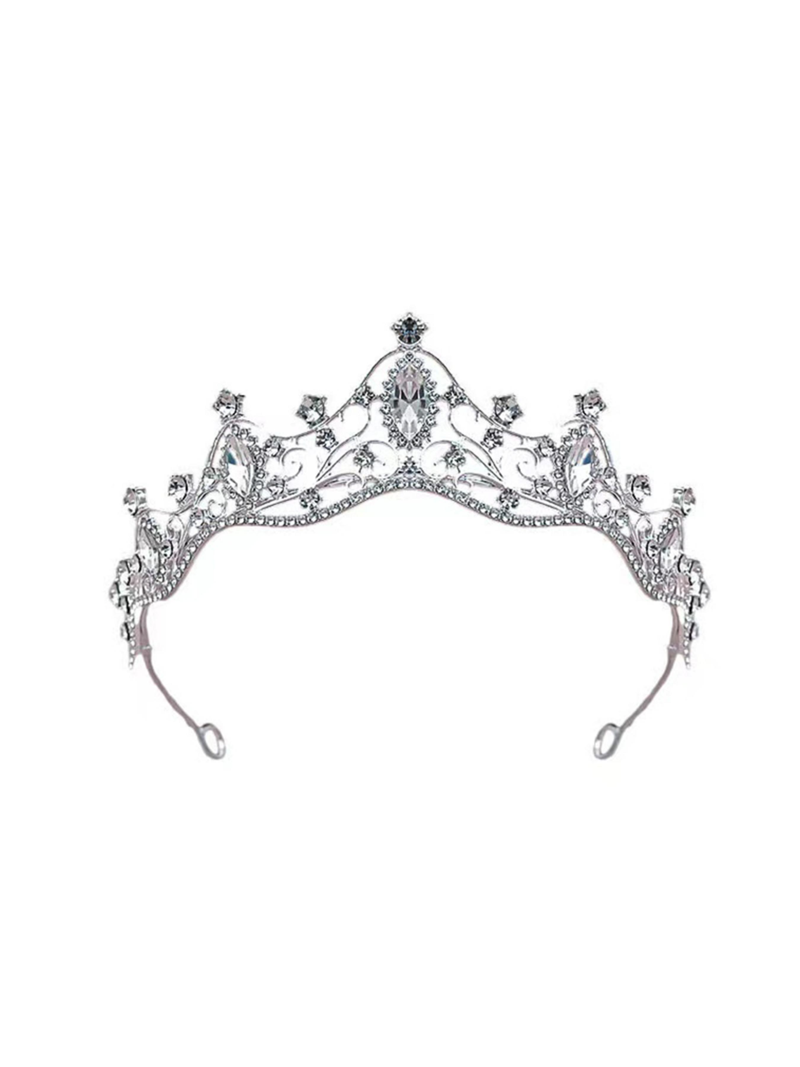 Crystal Wedding Tiara Headpiece Luxury Bridal Crown For Bride Marriage Party Birthday Cake Top Rhinestone Crown