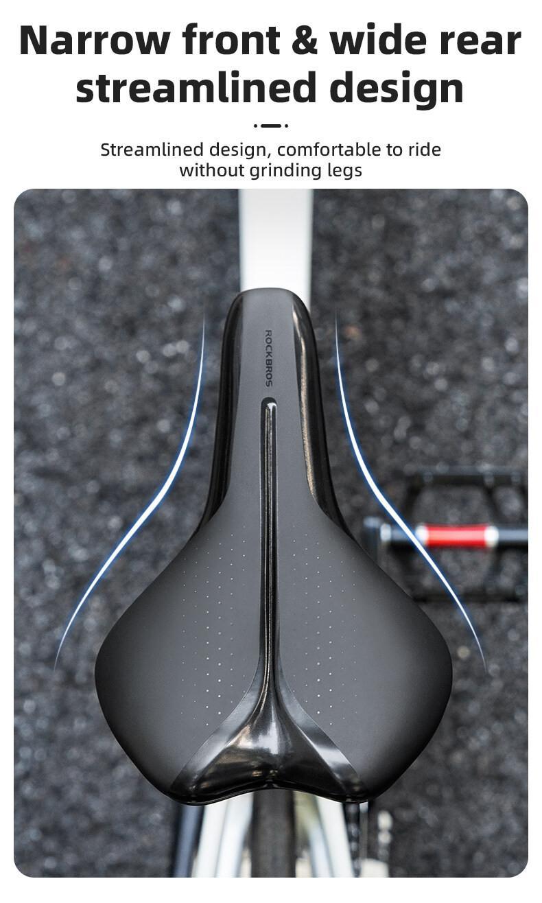 ROCKBROS Bicycle Saddle Ultralight Hollow Shock-Absorbing MTB Road Bike Seat
