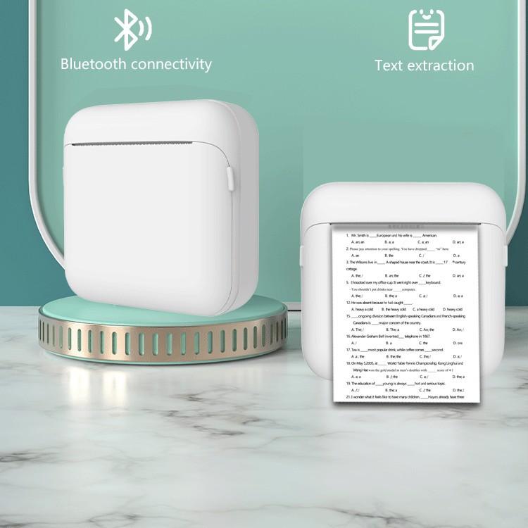 New macaron-colored inkless thermal printer, compact and lightweight mini printer