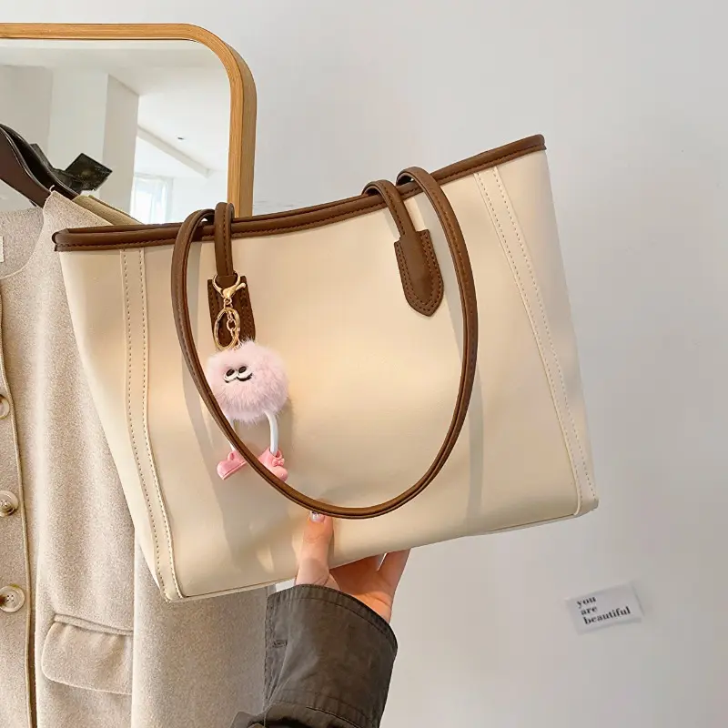 Women's Nylon Vintage Large-Capacity Tote Bag - Korean Trend All-Match Lightweight 2025 New Fashion Single-Shoulder Work Bag for Office, Daily Commute