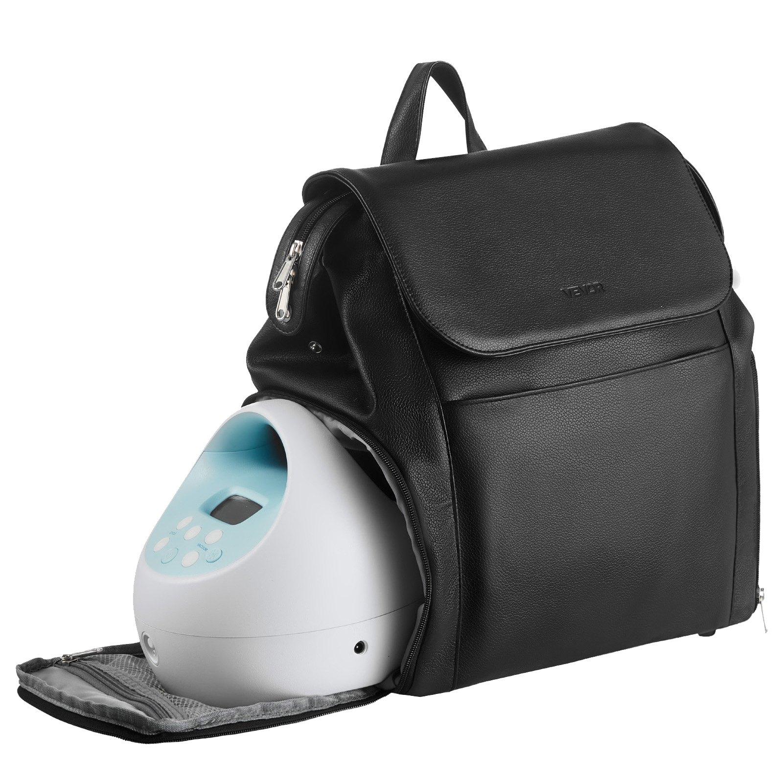 fathersdaygift  VEVOR Breast Pump Backpack, Breast Feeding Bag with Ice Pack, Fits for S1/S2, Pumping Accessories Breastmilk Storage, Portable Pump Carrying Case for Work, Travel and Family Use, Black