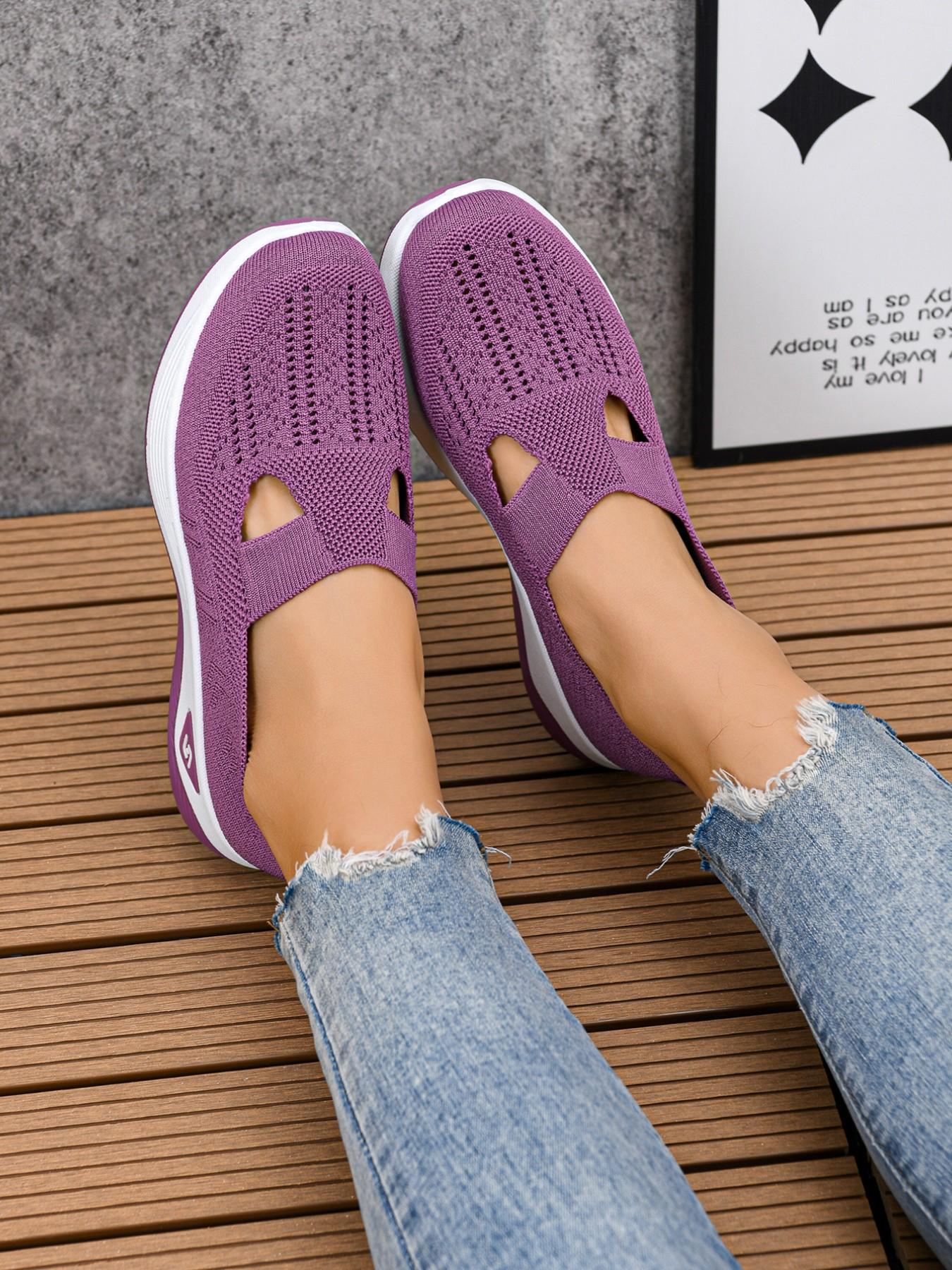 Women's Casual Sports Shoes, Comfortable Fashion Sneakers, Lightweight Soft Sole Mesh Shoes, Daily Outdoor Walking Shoes