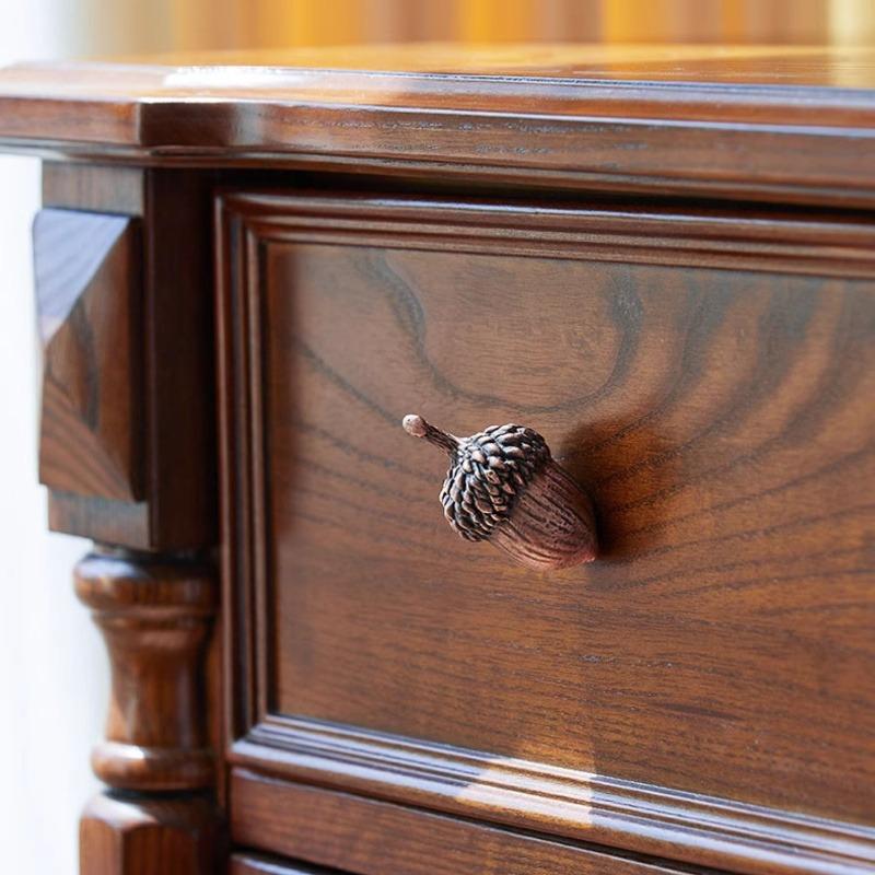 2pcs American Retro Wardrobe Door Handles, Creative Single Hole Pull Handle for Drawer, Tatami, Shoe Cabinet, Kitchen, Wine Cabinet