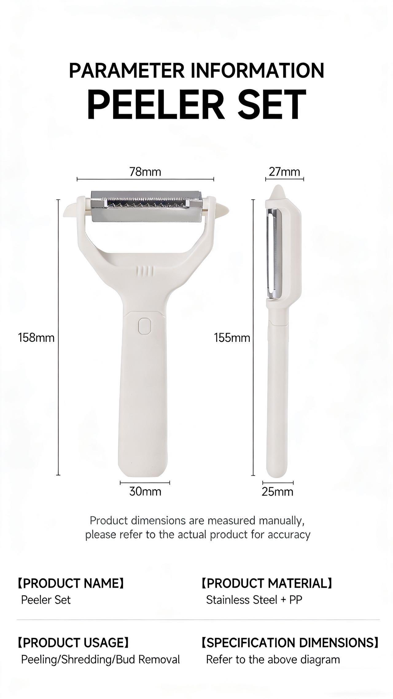 2 in 1 Vegetable Peeler, Multifunctional Peeler & Grater, Kitchen Fruit Peeling Shredding Tool, Essential Cooking Utensil