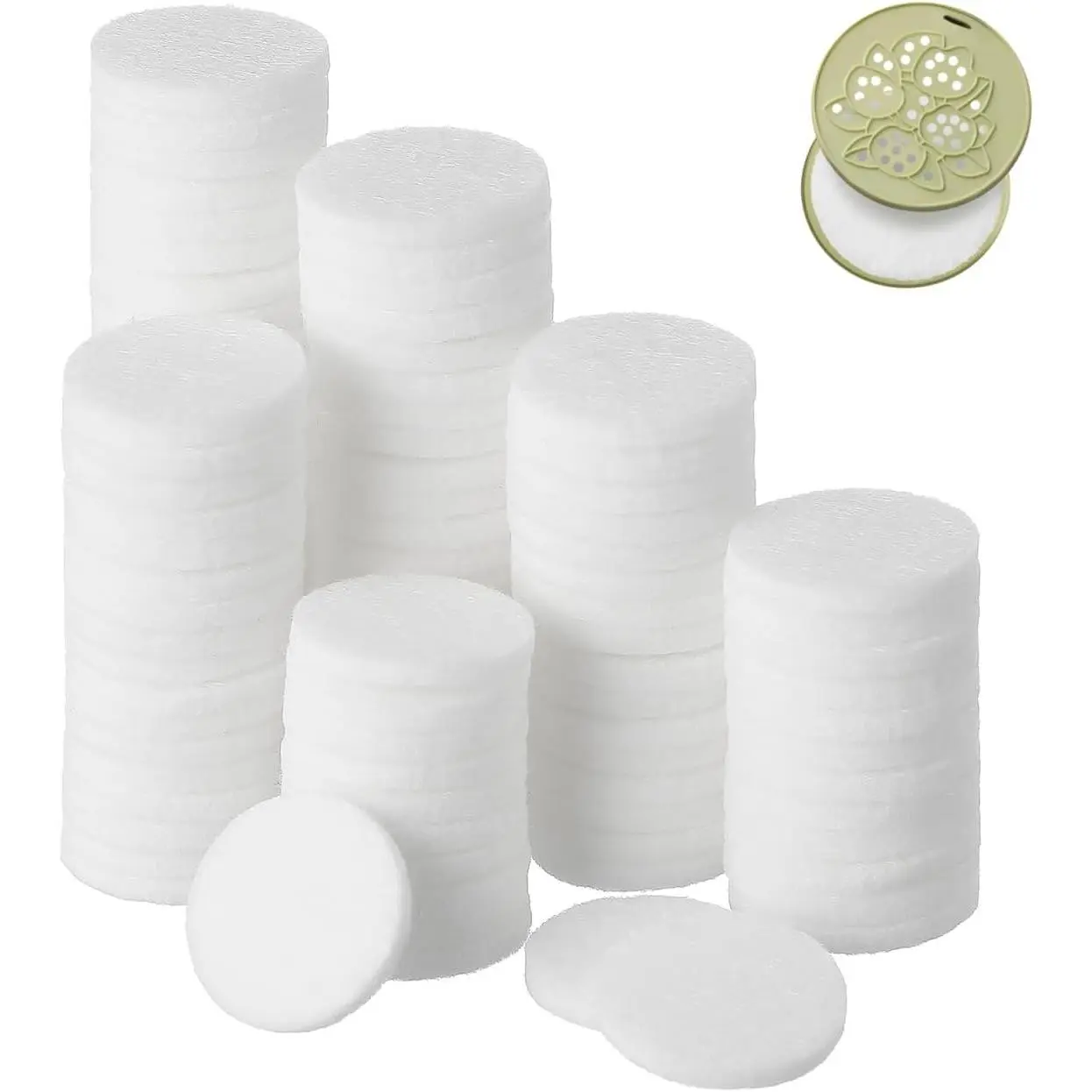 100 Pack Essential Oil Diffuser Pads, 0.9 Inch Unscented Aroma  Pads, Highly Absorbent Scent Refill Inserts for  Vent Clip, Humidifier and Locket Necklace