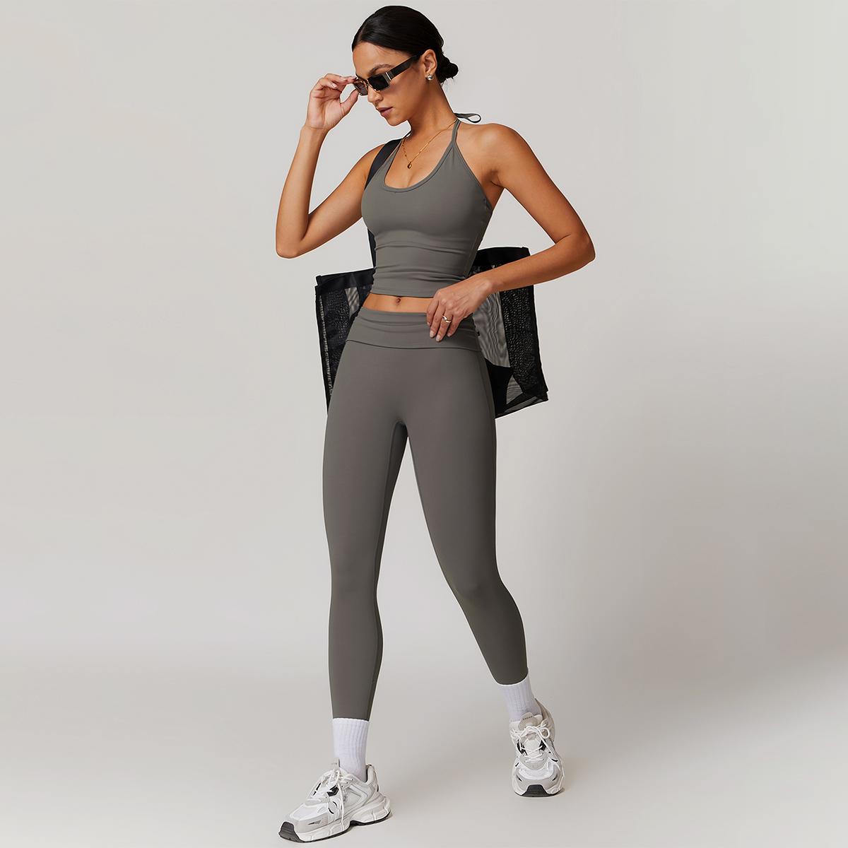 MASKERT Women's Yoga High Elasticity Tank Top Buttery Soft Home Commuting Activewear for Yoga Gym & Fitness