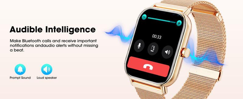 Smartwatch for Men and Women, Bluetooth Calling, 1.85” Display, Fitness Tracker, IP67 Water Resistant, Compatible with Android and iOS, Multifunctional Wristwatch