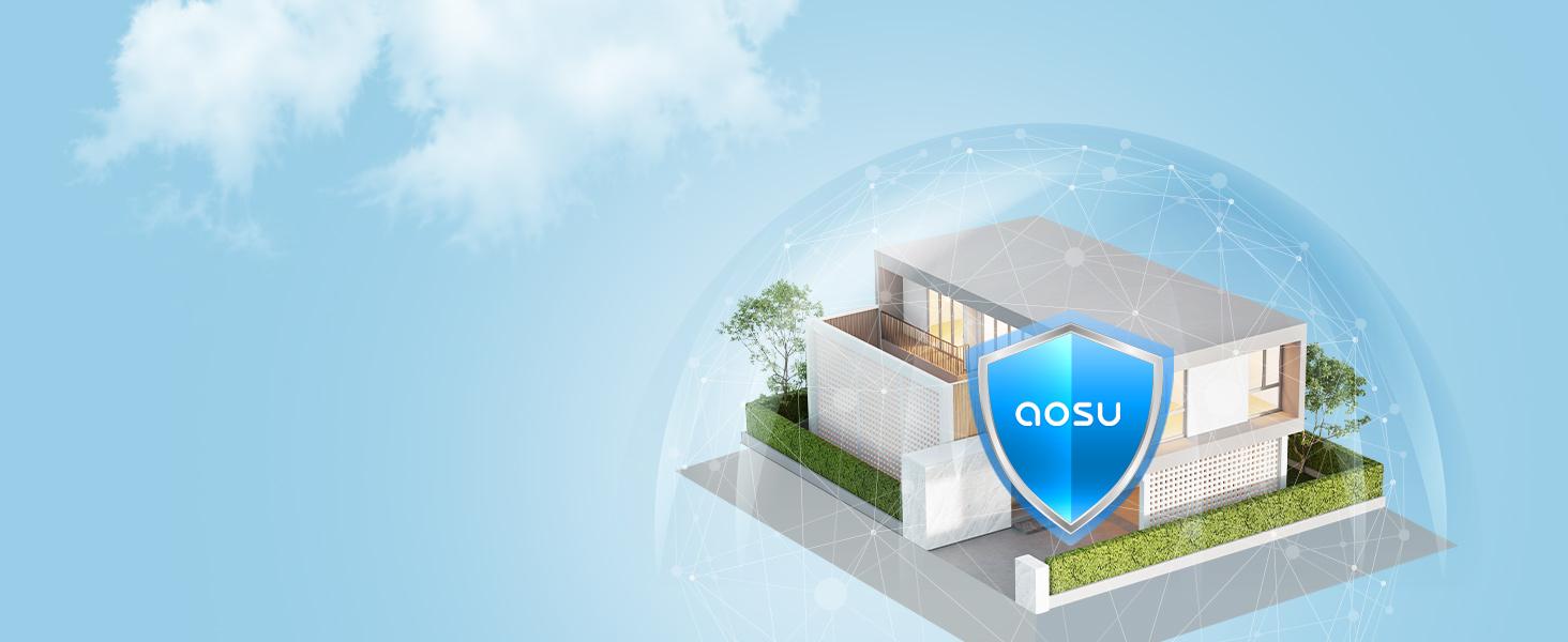 AOSU Doorbell Camera Wireless, 5MP Ultra HD, No Monthly Fee, Triple Motion Detection Video Doorbell with Homebase, Enhanced (2.4/5 GHz) WiFi, 180-Day Battery Life, Work with Alexa & Google Assistant