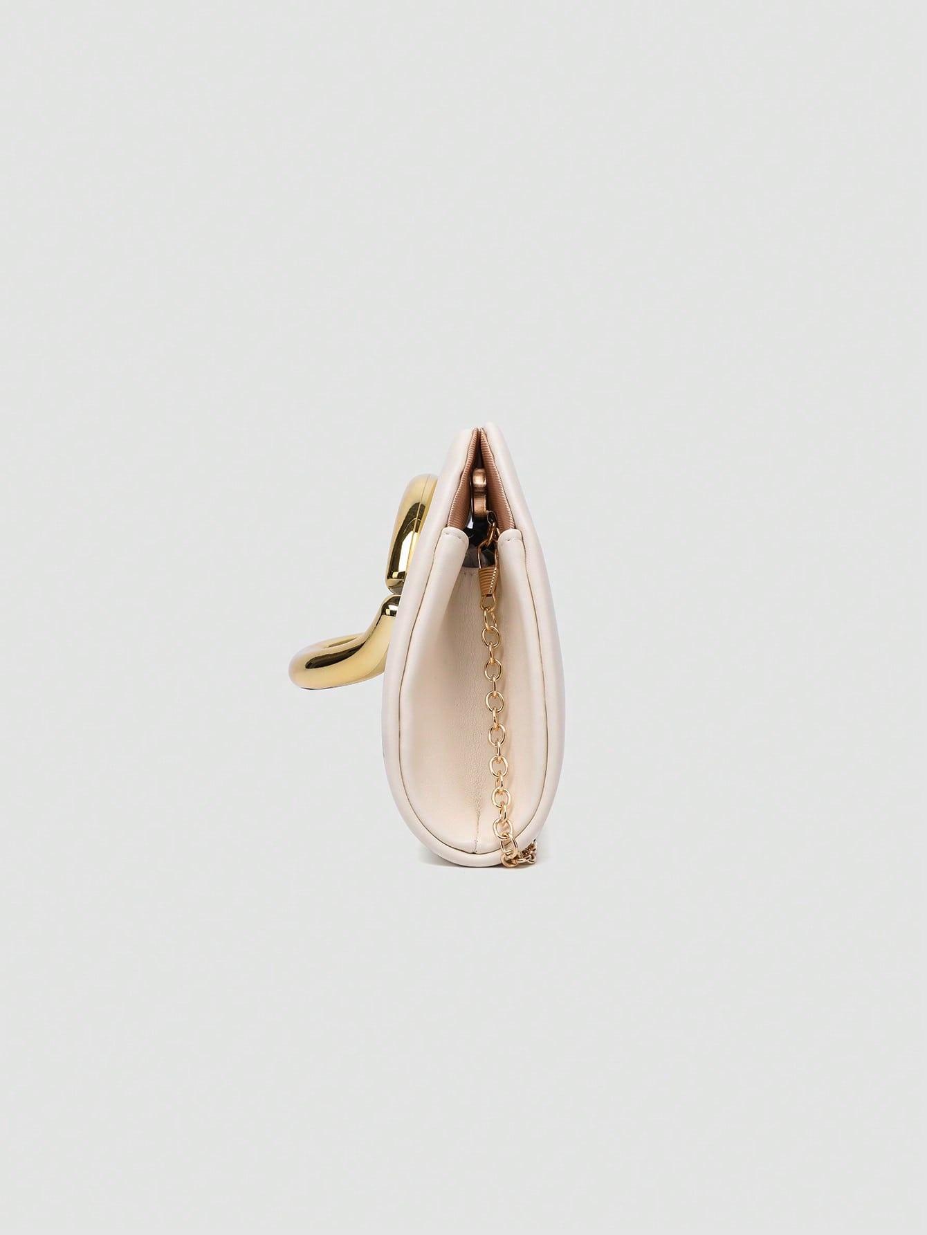 Women's Elegant Evening Clutch Bag with Detachable Chain Strap, Perfect for Weddings & Parties, Fashion Accessory for Special Occasions