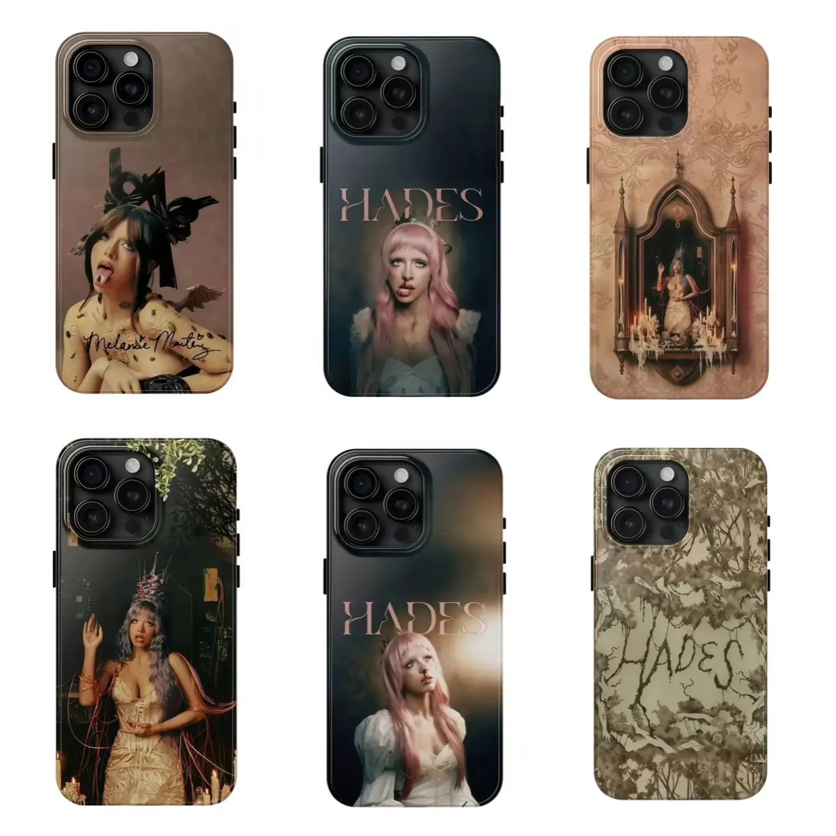 Me1anie-Martinez Hades Album Inspired Phone Case Dark Gothic Vintage Fairy Grunge Shockproof Protective Cover Compatible for iPhone 17 Promax 16 15 14 13 12 11 and for Samsung S22-S26 Ultra Gift for Her Him,Music Fan