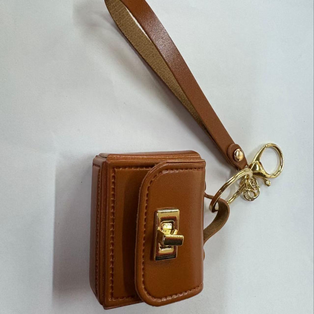 Leather Bag, Wireless Earphone Case, Headphone Bag, Multi-Functional Coin Purse, Fashionable High-Quality Mini Wallet, Creative Personalized Design